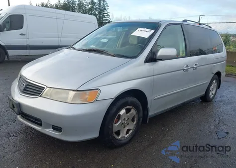 2001 Honda Odyssey Ex из США, поврежденный, VIN 2HKRL18641H536757